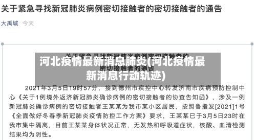 河北疫情最新消息肺炎(河北疫情最新消息行动轨迹)-第2张图片