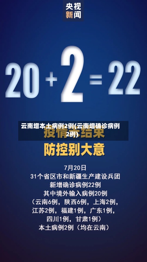云南增本土病例2例(云南增确诊病例2例)-第2张图片