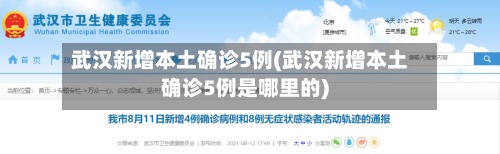 武汉新增本土确诊5例(武汉新增本土确诊5例是哪里的)-第3张图片