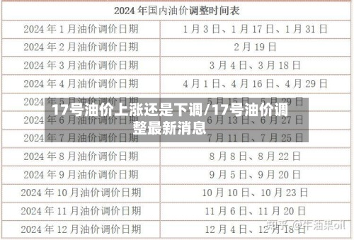 17号油价上涨还是下调/17号油价调整最新消息-第2张图片