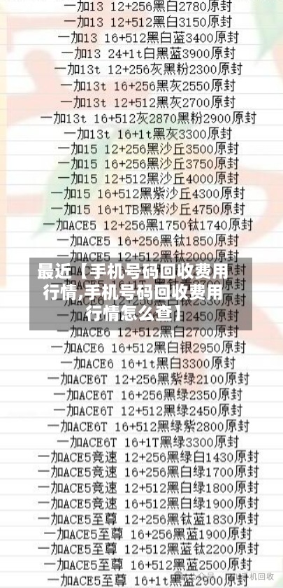 最近【手机号码回收费用行情,手机号码回收费用行情怎么查】