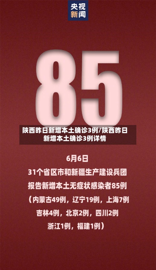 陕西昨日新增本土确诊3例/陕西昨日新增本土确诊3例详情