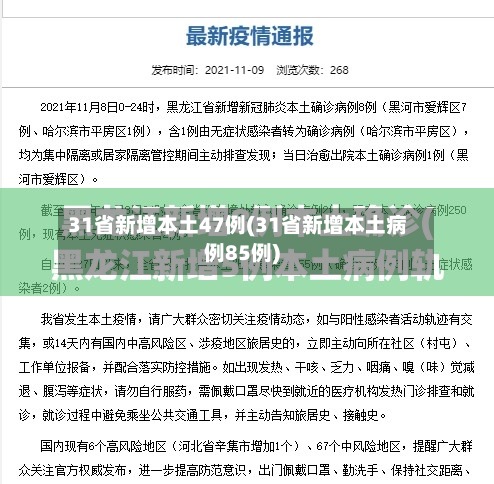 31省新增本土47例(31省新增本土病例85例)
