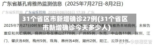 31个省区市新增确诊27例(31个省区市新增确诊今天多少人)