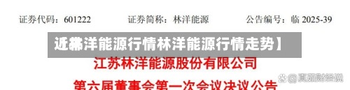 近来【林洋能源行情林洋能源行情走势】