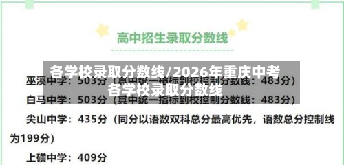 各学校录取分数线/2026年重庆中考各学校录取分数线-第2张图片