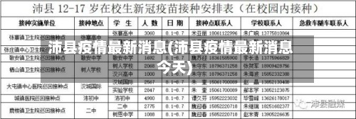 沛县疫情最新消息(沛县疫情最新消息今天)