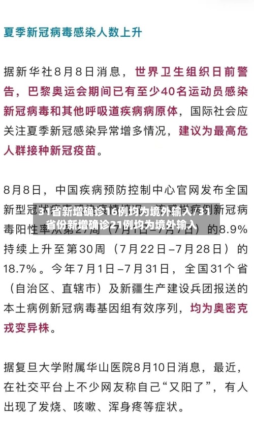 31省新增确诊16例均为境外输入/31省份新增确诊21例均为境外输入-第2张图片