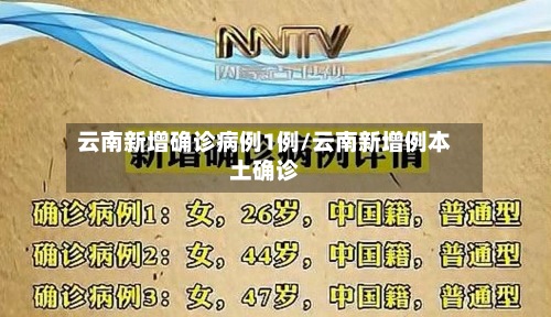 云南新增确诊病例1例/云南新增例本土确诊-第2张图片