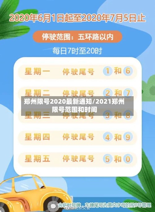 郑州限号2020最新通知/2021郑州限号范围和时间-第2张图片