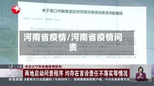 河南省疫情/河南省疫情问责