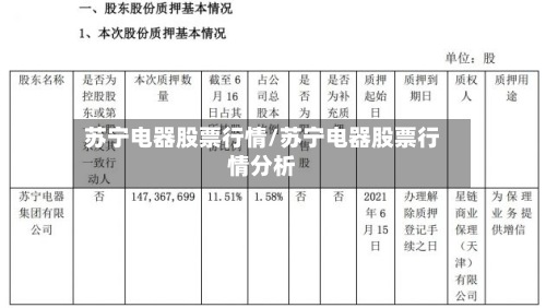 苏宁电器股票行情/苏宁电器股票行情分析-第2张图片